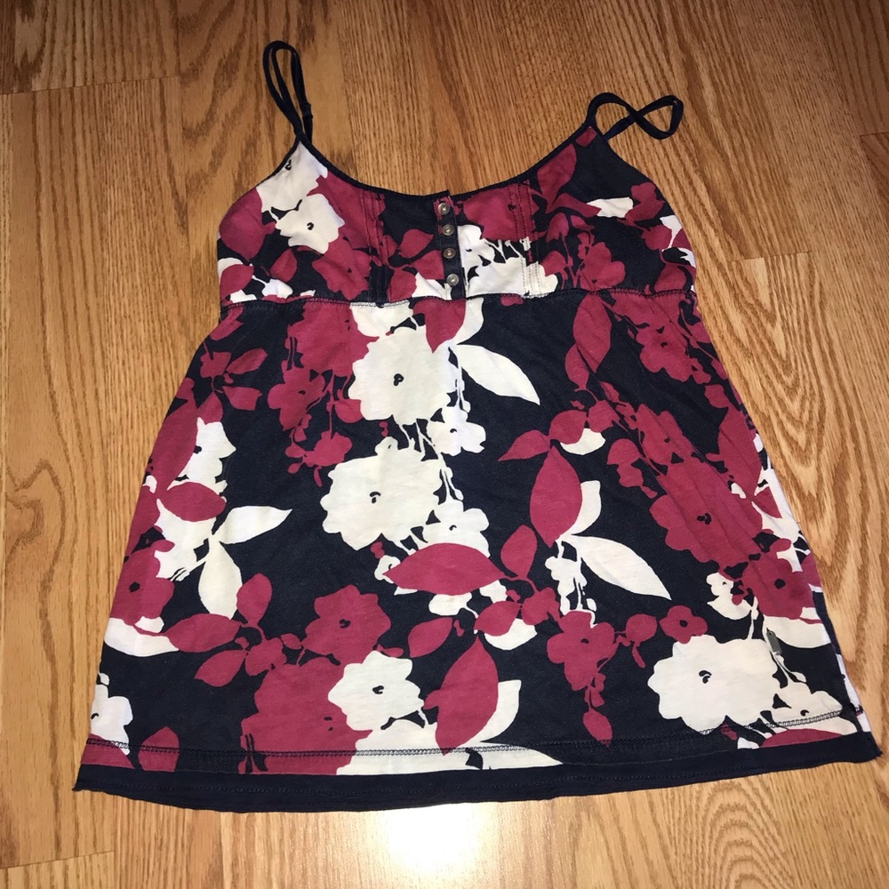 Aeropostale Juniors Floral Tank Top- Size Medium